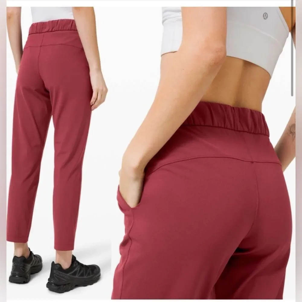 Lululemon On The Fly 7/8 Pant Chianti Size 10 Full On‎ Luxtreme